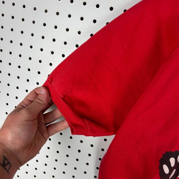 Memphis Zoo Panda Bear Crewneck Medium 80s Sweatshirt Red Short Sleeve 1980s Vtg - Picture 3 of 6